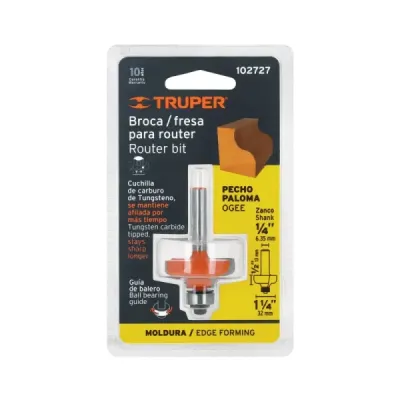 Fresa Pecho Paloma Borde 32x13mm Truper Balinera 1/2'