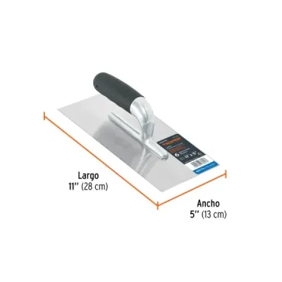 Llana Lisa 11'x5' Pulido Espejo Truper Mango Comfort Grip