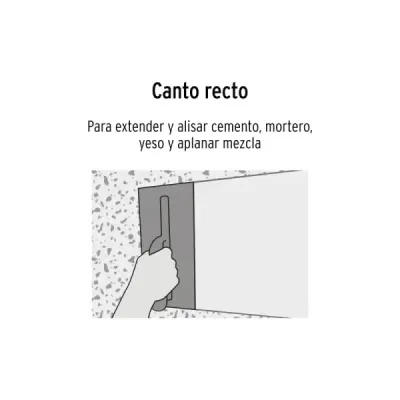 Llana Lisa 11'x5' Pulido Espejo Truper Mango Comfort Grip