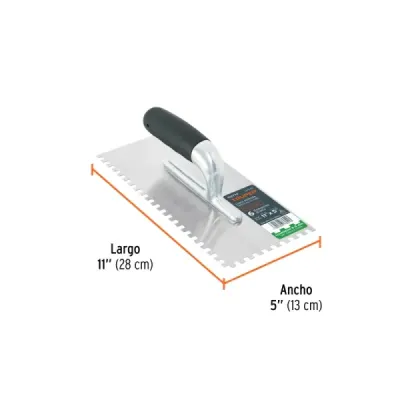 Llana Dentado Cuadrado 1/4' Pulido Truper Comfort Grip