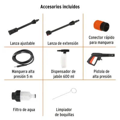 Hidrolavadora Eléctrica 1600psi 1400w Truper Diseño Compacto