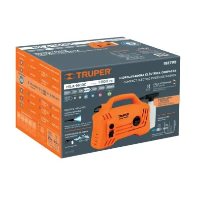 Hidrolavadora Eléctrica 1600psi 1400w Truper Diseño Compacto