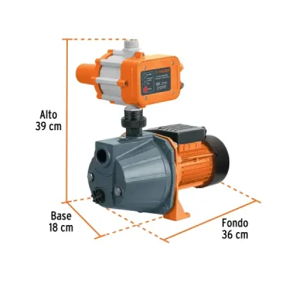 Bomba Presurizadora Agua 1/2hp Automática Truper Altura 30m