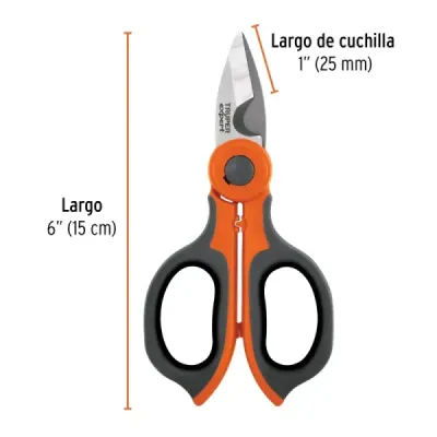 Tijeras Corta Cable Electricista 6' Truper Inoxidables Grip