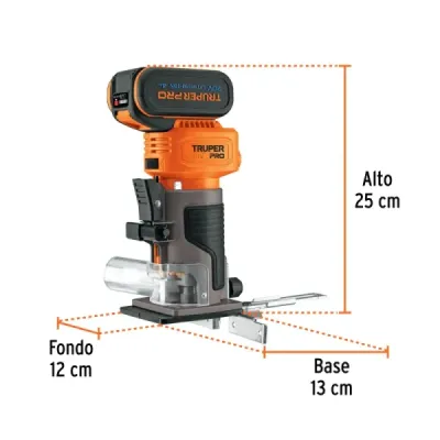 Ruteadora Compacta Inalámbrica 20v Truper Pro 1 Batería