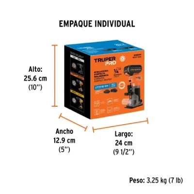 Ruteadora Compacta Inalámbrica 20v Truper Pro 1 Batería