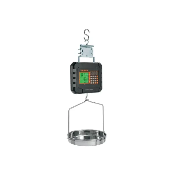 Báscula Electrónica Colgante 40 Kg Lcd Truper Charola 33 Cm (BASE-40C - 102898)