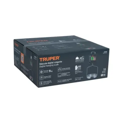 Báscula Electrónica Colgante 40 Kg Lcd Truper Charola 33 Cm