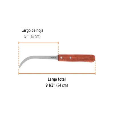 Cuchillo Bananero 5' Hoja 1.5 Mm Truper Racimos De Plátano