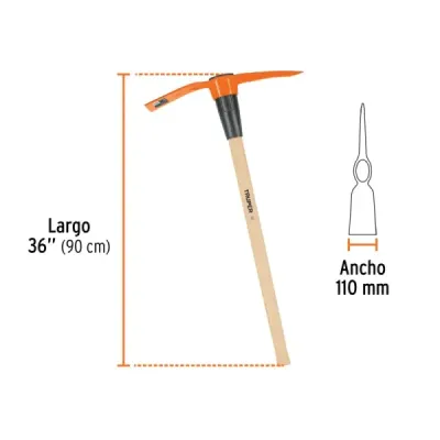 Pica Zapapico 5 Lb Mango Madera 36' Truper Absorbe Impactos