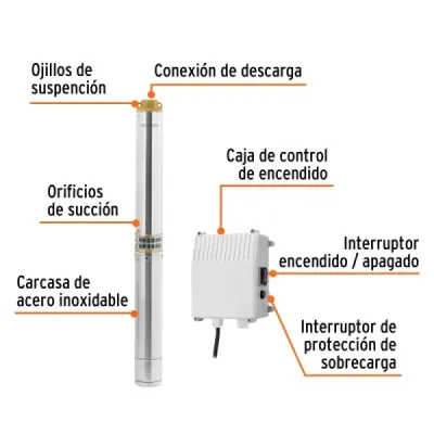 Bomba Bala Sumergible 2hp 220v Truper 180l/min Altura 80m
