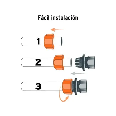 Conector Plástico Hembra Manguera 1/2' Abs Truper Ajustable