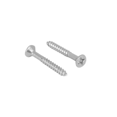 100 Tornillos Para Madera 1.1/2' No.10 Toolcraft Cabeza Cónica