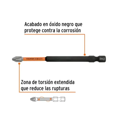 Set 5 Puntas Cruz Estrella Philips Ph2 X 4' Truper Expert