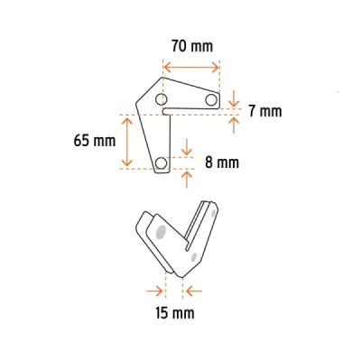Juego 2 Escuadras Magnéticas Esquineras 2.3/4' 11kg Truper