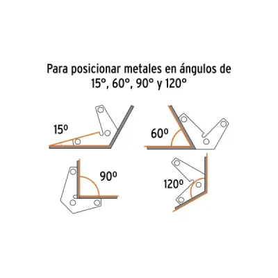 Juego 2 Escuadras Magnéticas Esquineras 2.3/4' 11kg Truper