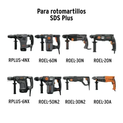 Juego 6 Brocas Sds Plus Cincel 5/32' A 3/8' Pared Truper