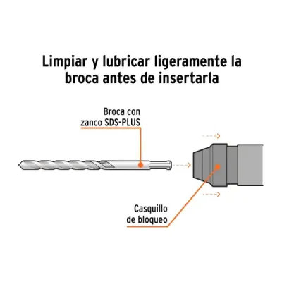 Juego 6 Brocas Sds Plus Cincel 5/32' A 3/8' Pared Truper