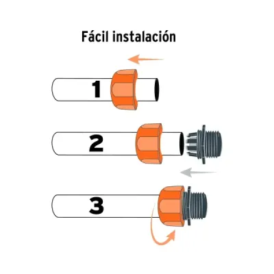 Conector Plástico Macho Manguera 1/2' Abs Truper Ajustable