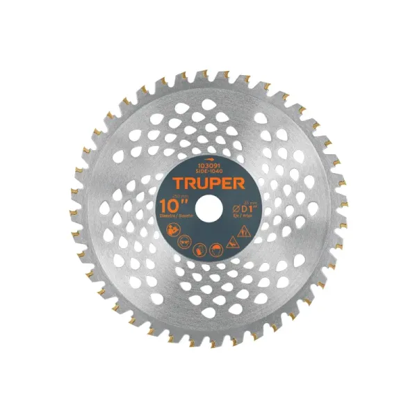 Disco Sierra Guadañadora 10' Truper 40 Dientes 11000 Rpm (SIDE-1040 - 103091)