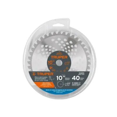 Disco Sierra Guadañadora 10' Truper 40 Dientes 11000 Rpm