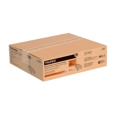 Báscula Plataforma Plegable 80 Kg 30x34x66 Cm Lcd Truper