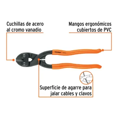 Cizalla Corta Pernos 8' Capacidad 5/32' Truper A Una Mano