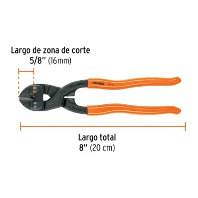 Cizalla Corta Pernos 8' Capacidad 5/32' Truper A Una Mano