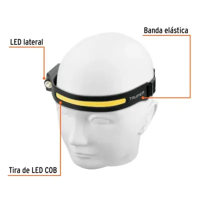 Linterna Cabeza Minero 350 Lm Truper Sensor Movimiento