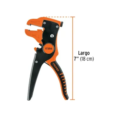 Alicate Pelacable Automático 7" Pretul Cable 24-10 Awg Truper