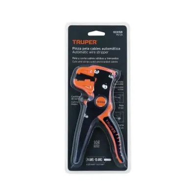 Alicate Pelacable Automático 7" Pretul Cable 24-10 Awg Truper