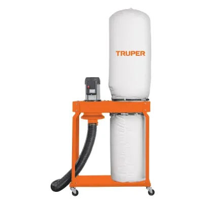 Colector Polvo 2hp 220x90cm Truper 1500cfm 25 Micras 154l