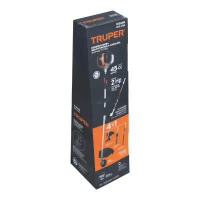 Guadaña Multifuncional 45cc 2hp Truper Motosierra Cortasetos