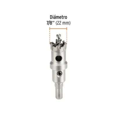 Sierra Copa Tungsteno 7/8' Metal Truper Resorte Expulsión