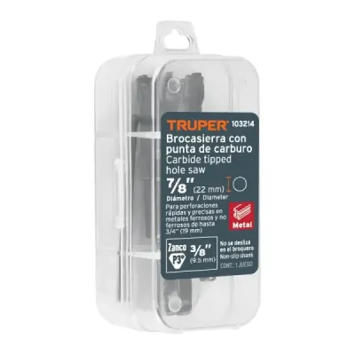 Sierra Copa Tungsteno 7/8' Metal Truper Resorte Expulsión