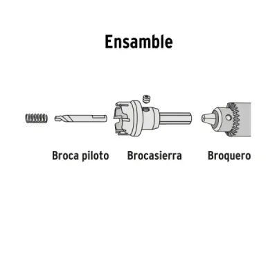 Sierra Copa Tungsteno 1.1/8' Metal Truper Resorte Expulsión