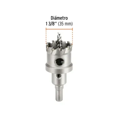 Sierra Copa Tungsteno 1.3/8' Metal Truper Resorte Expulsión
