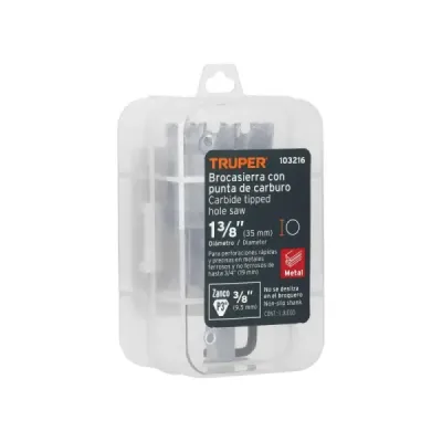 Sierra Copa Tungsteno 1.3/8' Metal Truper Resorte Expulsión