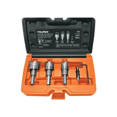 Set 3 Sierra Copas Carburo Tungsteno 7/8' A 1.3/8' Truper