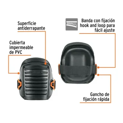 Rodilleras Impermeables Pvc Espuma Truper Trabajos Húmedos