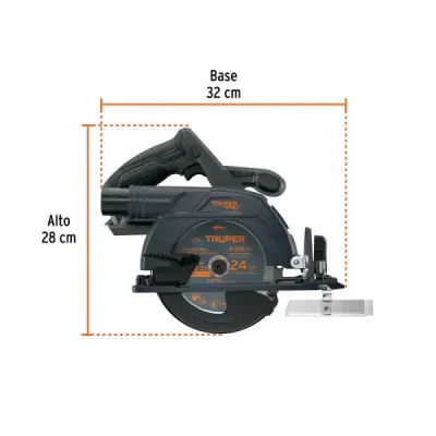 Sierra Circular Inalámbrica 6.1/2' 20v Truper Max