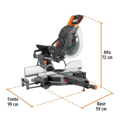 Sierra Inglete Telescópica 2000w 12' Truper Con Guía Laser