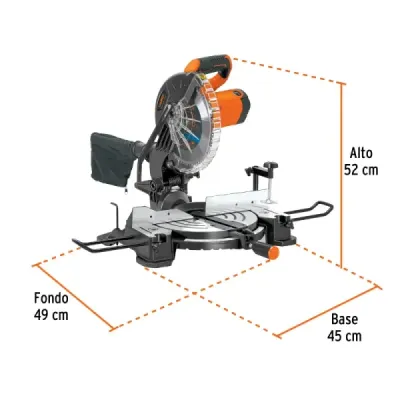 Sierra Inglete Compuesta 1900w 10' Truper Luz Led 5000rpm