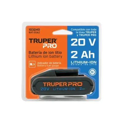 Batería Herramientas Inalámbricas 20v 2ah Truper Pro