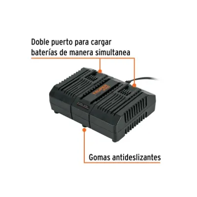 Cargador Dual Batería Herramientas Inalámbricas Truper Pro