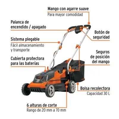 Podadora Inalámbrica Corte 13' 40v Truper Pro 2 Baterías
