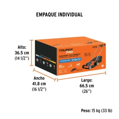 Podadora Inalámbrica Corte 13' 40v Truper Pro 2 Baterías
