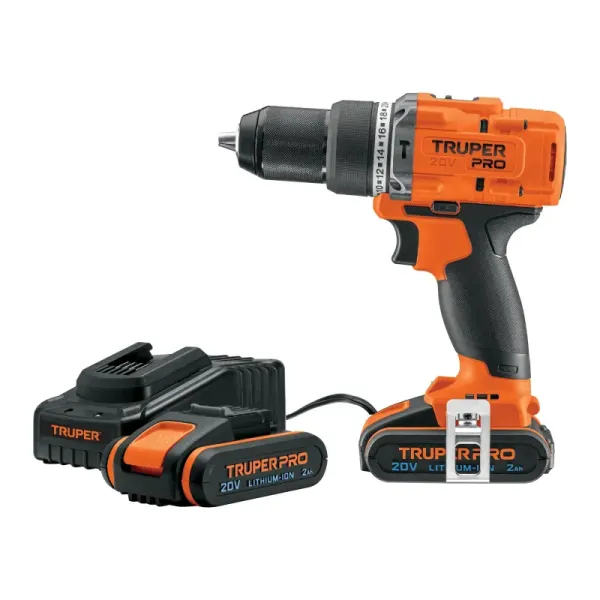 Taladro Percutor Inalámbrico 1/2' 20 V Truper 2 Baterías (ROTI-20A3 - 103246)