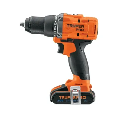 Taladro Inalámbrico 1/2' 20v Truper Pro 1 Batería