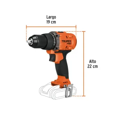 Taladro Inalámbrico 1/2' 20v Truper Pro Sin Batería